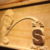 Michigan Wolverines Calvin vs Spartans Wood Sign