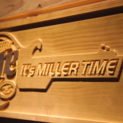 Miller Lite - Miller Time Guitar Wood Sign neon sign LED