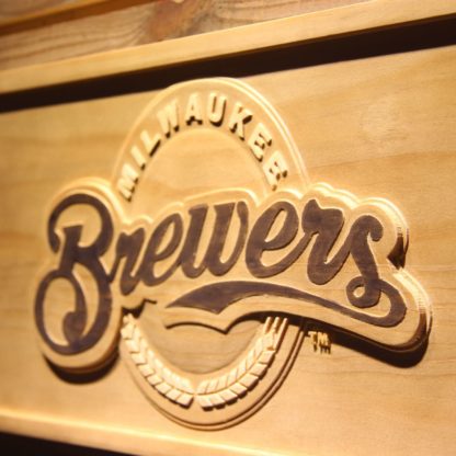 Milwaukee Brewers Wood Sign neon sign LED