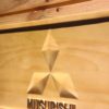 Mitsubishi Wood Sign