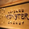 Monster Energy Lo-Carb Wood Sign