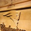 New England Patriots Budweiser Wood Sign