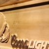 New England Patriots Coors Light Helmet Wood Sign
