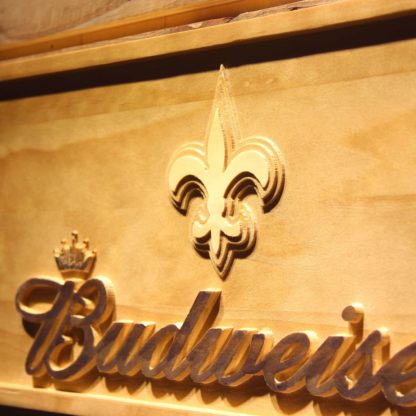 New Orleans Saints Budweiser Wood Sign neon sign LED