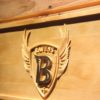 Baltimore Ravens 1996-1998 B Wood Sign - Legacy Edition