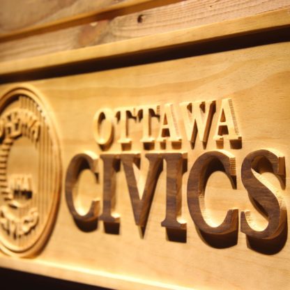 Ottawa Civics Wood Sign - Legacy Edition neon sign LED