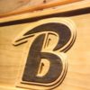 Baltimore Ravens B Logo Wood Sign