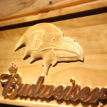 Baltimore Ravens Budweiser Wood Sign neon sign LED