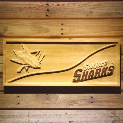 San Jose Sharks Split Wood Sign neon sign LED