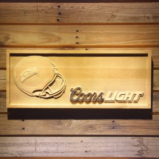 Seattle Seahawks Coors Light Helmet Wood Sign neon sign LED
