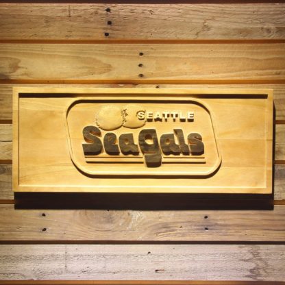 Seattle Seahawks Seattle SeaGals Wood Sign - Legacy Edition neon sign LED