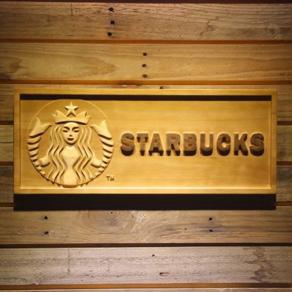Starbucks Wood Sign neon sign LED