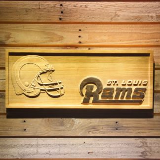 St Louis Rams Helmet Wood Sign - Legacy Edition neon sign LED