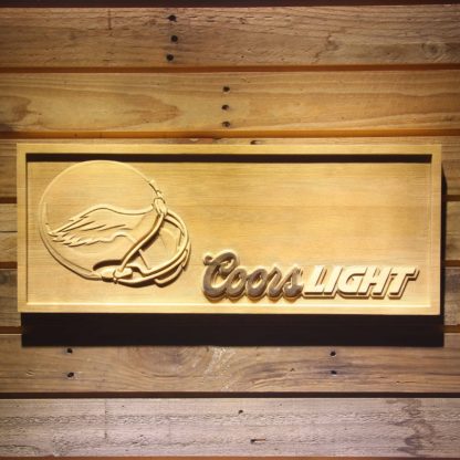 Philadelphia Eagles Coors Light Helmet Wood Sign neon sign LED