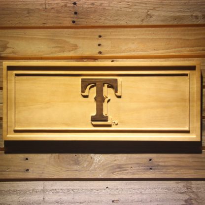 Texas Rangers T Logo Wood Sign neon sign LED
