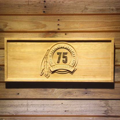 Washington Redskins 75th Anniversary Logo Wood Sign - Legacy Edition neon sign LED