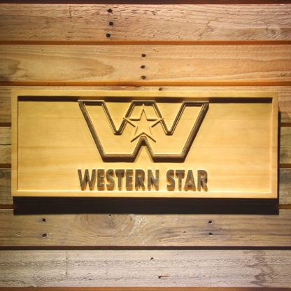 Western Star Wood Sign neon sign LED