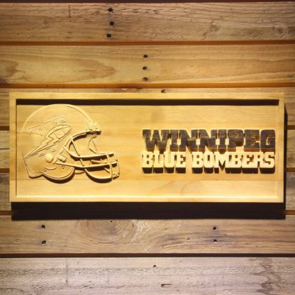 Winnipeg Blue Bombers Helmet Wood Sign - Legacy Edition neon sign LED