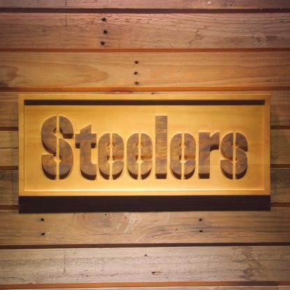 Pittsburgh Steelers 2 Wood Sign neon sign LED