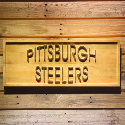 Pittsburgh Steelers Text Wood Sign neon sign LED