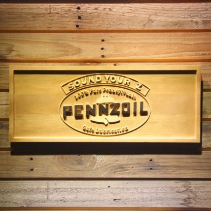 Pennzoil Sound Your Z Wood Sign neon sign LED