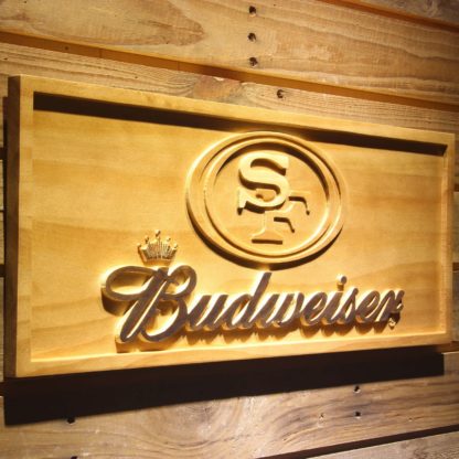 San Francisco 49ers Budweiser Wood Sign neon sign LED