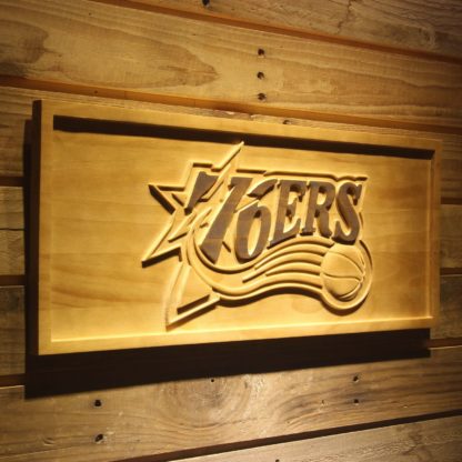 Philadelphia 76ers Wood Sign - Legacy Edition neon sign LED