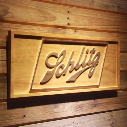 Schlitz Wood Sign neon sign LED