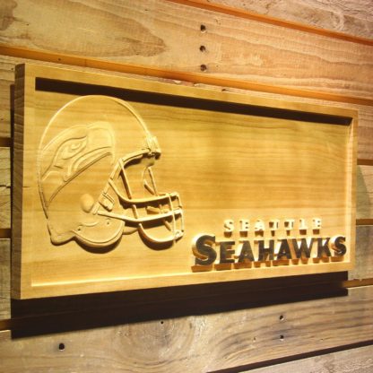 Seattle Seahawks Helmet Wood Sign neon sign LED