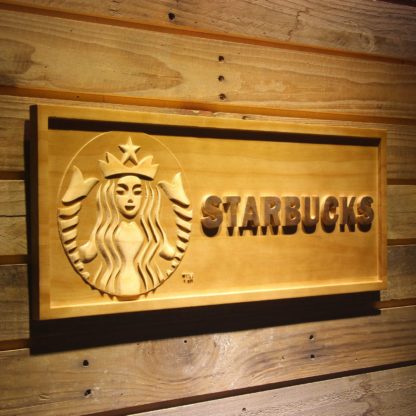Starbucks Wood Sign neon sign LED