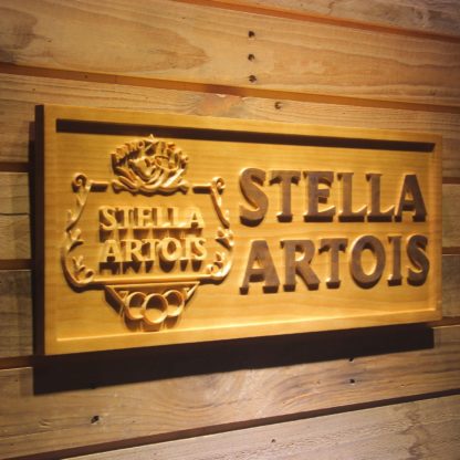 Stella Artois Crest Wood Sign neon sign LED