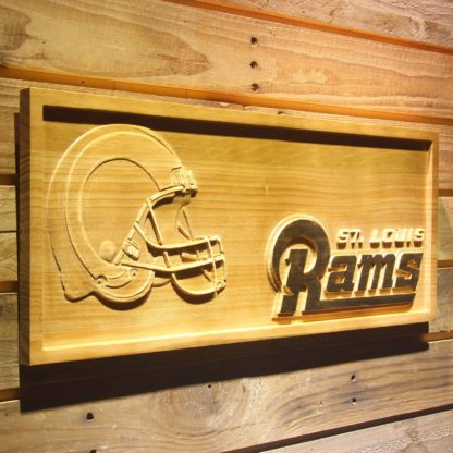 St Louis Rams Helmet Wood Sign - Legacy Edition neon sign LED