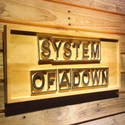 System Of A Down Wood Sign neon sign LED