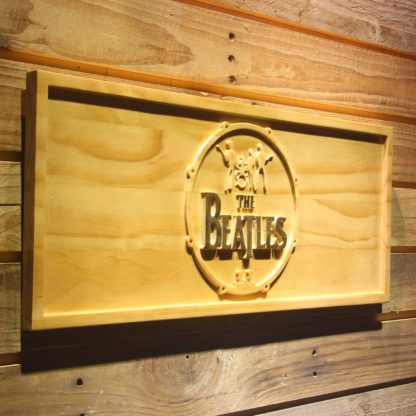 The Beatles Logo in Bass Drum Wood Sign neon sign LED