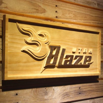 Utah Blaze Wood Sign - Legacy Edition neon sign LED