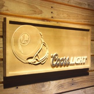 Washington Redskins Coors Light Helmet Wood Sign neon sign LED