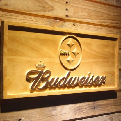 Pittsburgh Steelers Budweiser Wood Sign neon sign LED