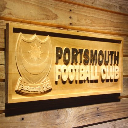 Portsmouth Football Club Wood Sign - Legacy Edition neon sign LED