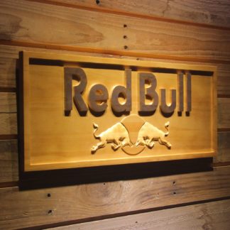Red Bull Wordmark Wood Sign neon sign LED