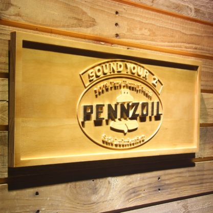 Pennzoil Sound Your Z Wood Sign neon sign LED