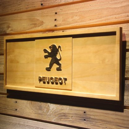 Peugeot Wood Sign neon sign LED