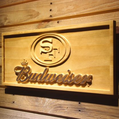 San Francisco 49ers Budweiser Wood Sign neon sign LED