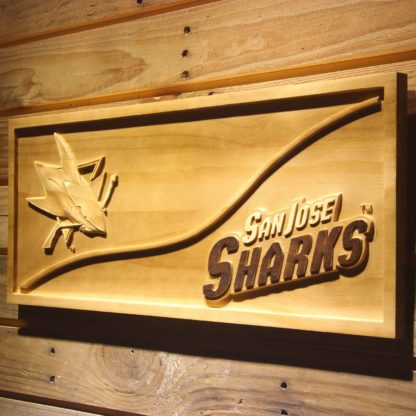 San Jose Sharks Split Wood Sign neon sign LED