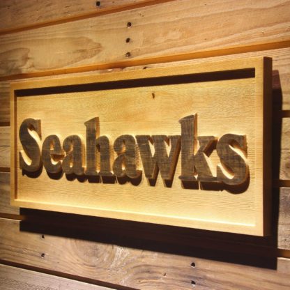 Seattle Seahawks 1976-2001 Text Wood Sign - Legacy Edition neon sign LED