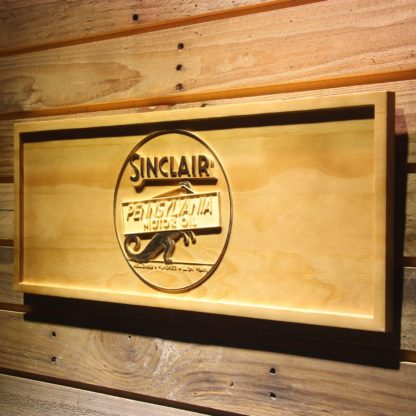 Sinclair Motor Oil Wood Sign neon sign LED