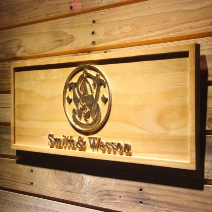 Smith & Wesson Wood Sign neon sign LED