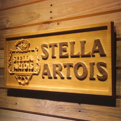 Stella Artois Crest Wood Sign neon sign LED