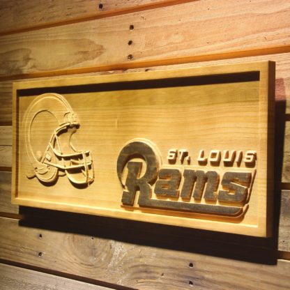 St Louis Rams Helmet Wood Sign - Legacy Edition neon sign LED