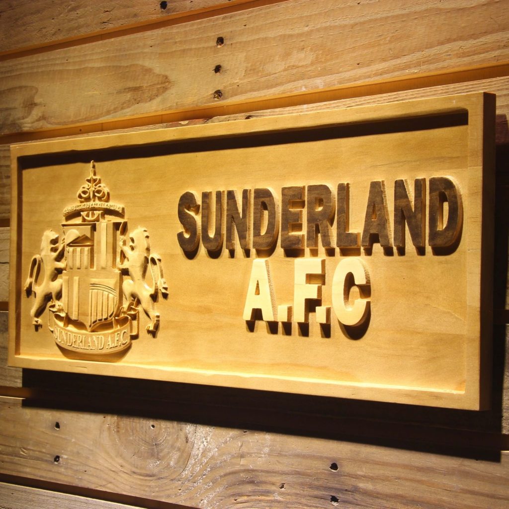 Sunderland AFC Wood Sign - neon sign - LED sign - shop - What's your sign?