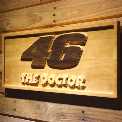 Valentino Rossi 46 The Doctor Wood Sign neon sign LED